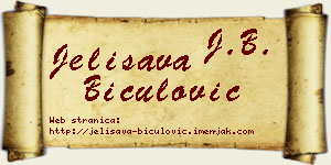 Jelisava Biculović vizit kartica